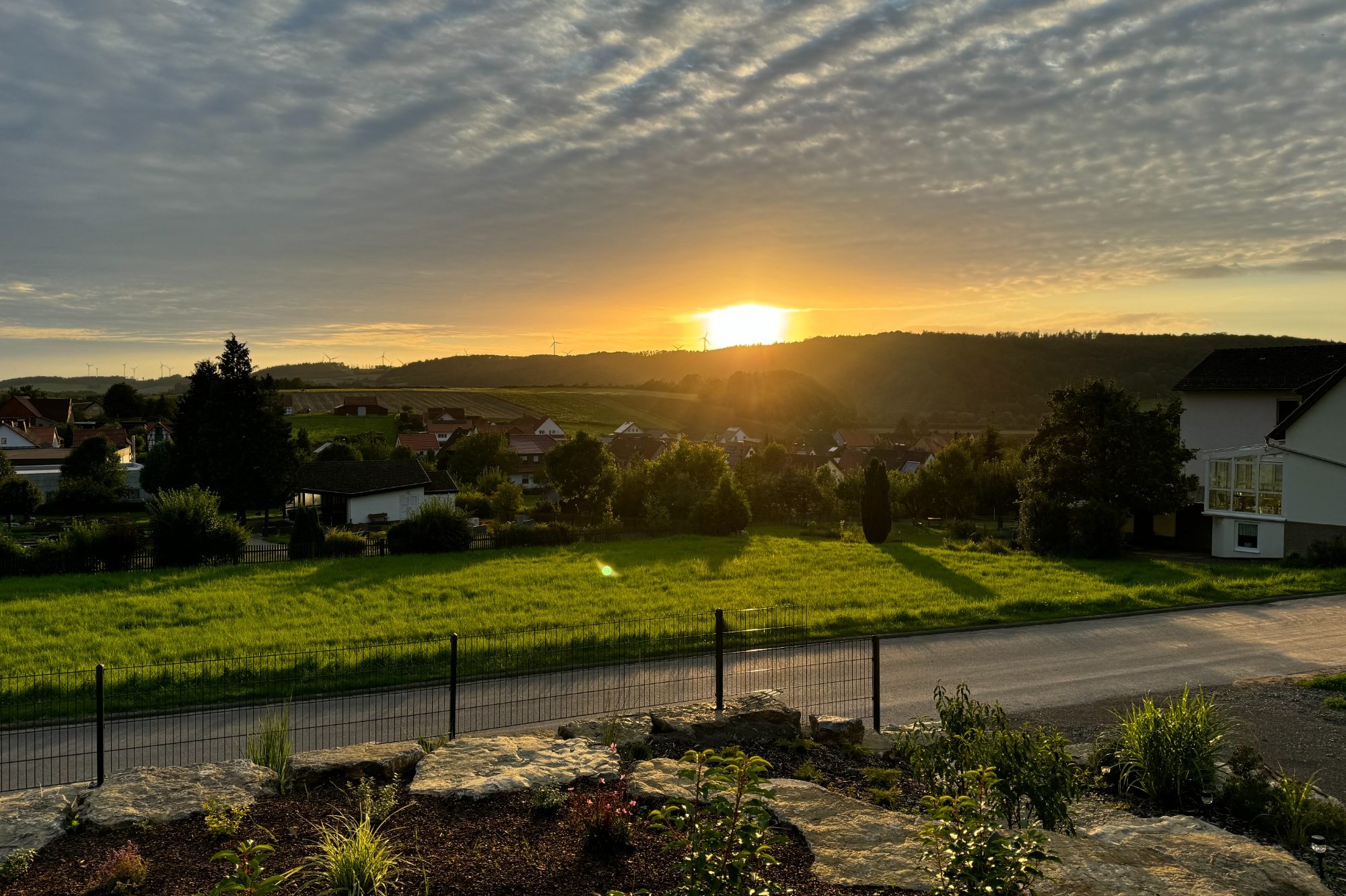 Ferienhaus Panorama Blick von der Terrasse aus